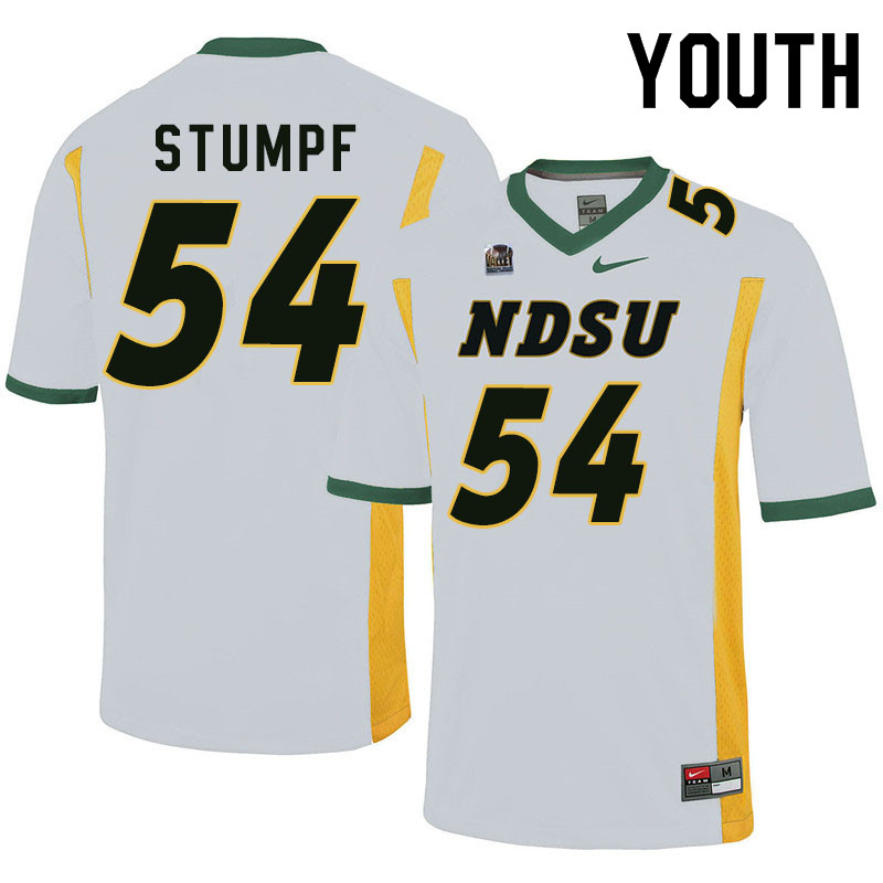 Youth #54 Mark Stumpf North Dakota State Bison College Football Jerseys Sale-White